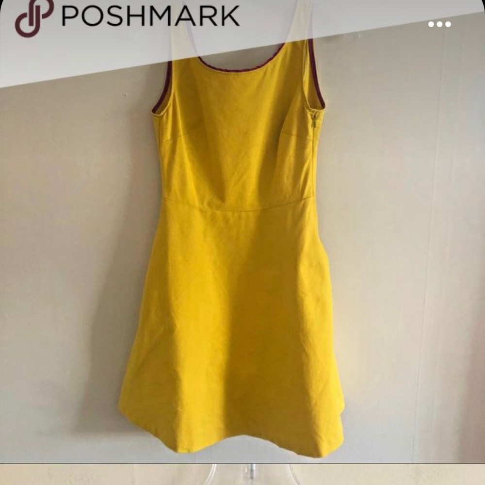Zara Trf yellow dress with purple lining details